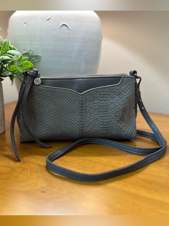 The Sak Handbags - The Sak Charcoal Gray Crossbody Bag with Subtle Croc Texture NWOT